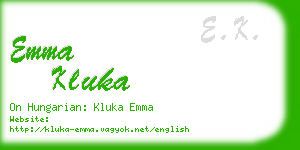 emma kluka business card